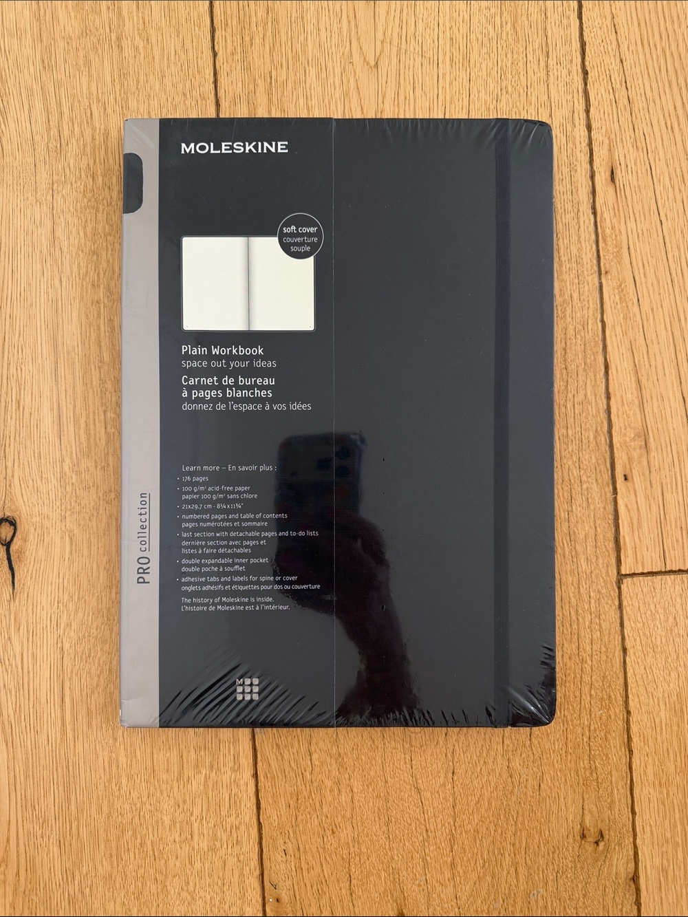 Moleskine Black Plain Workbook - Soft Cover with Elastic Band